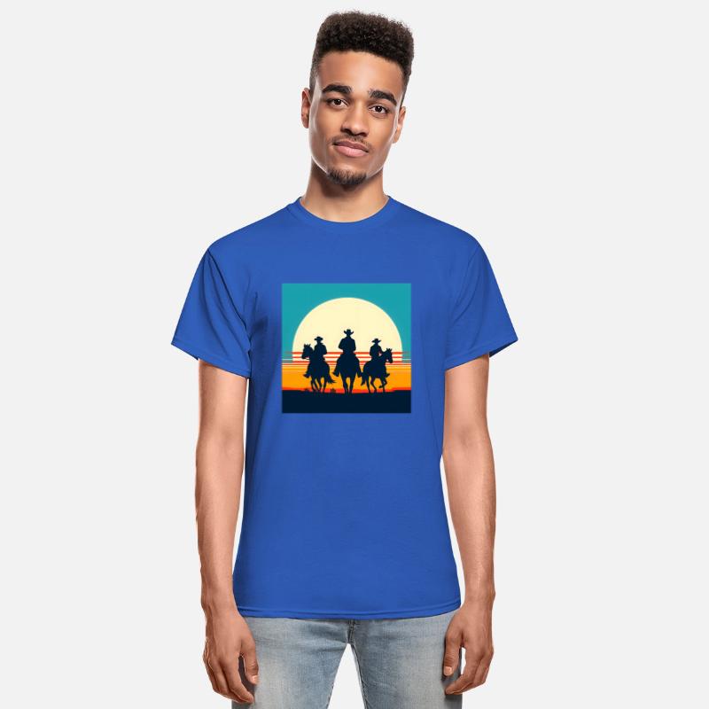 Wild West Sunset Cowboy Tee