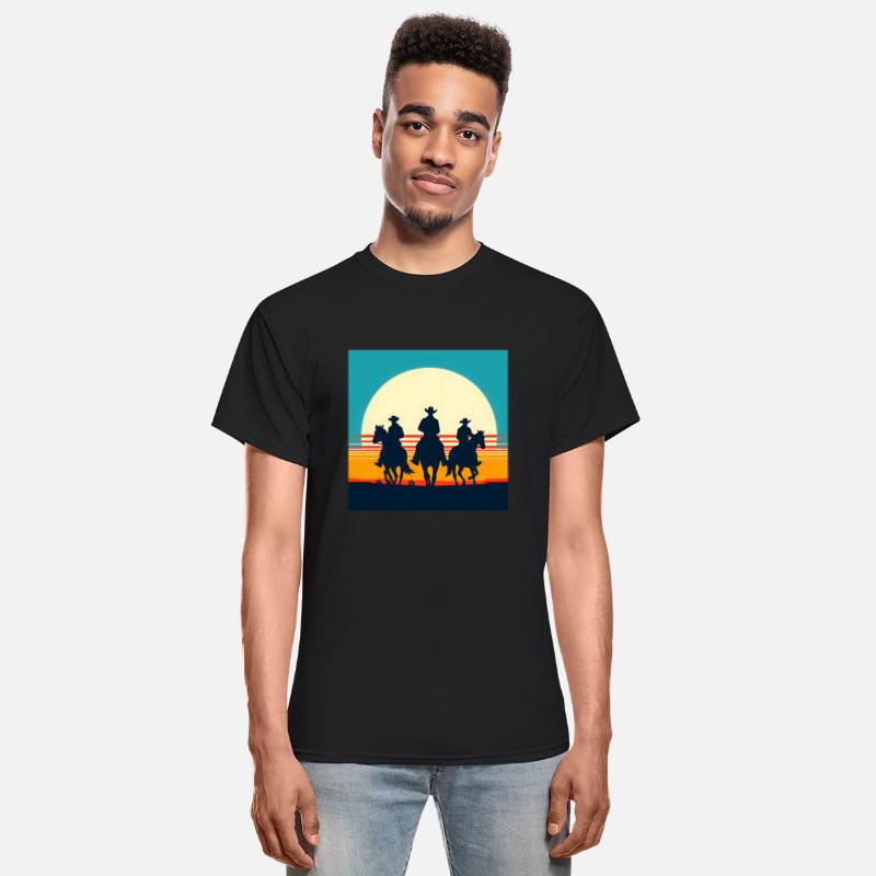 Wild West Sunset Cowboy Tee