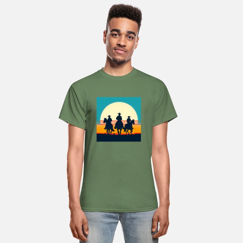 Wild West Sunset Cowboy Tee