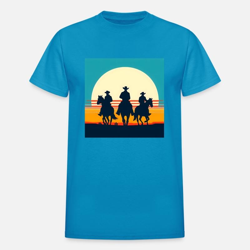 Wild West Sunset Cowboy Tee